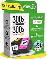 300XL spausdintuvo kasetės - suderinamos su HP 300 spausdintuvo kasetėmis / skirtos HP 300XL juodai ir spalvotai - XL serijos išmaniųjų lustų pakaitalas "DeskJet F4210", "ENVY 110" - 2 daugkartinės pakuotės