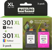 301 XL daugiapakopės spausdintuvo kasetės, skirtos HP 301XL su lustu, tinkančios HP Envy 4500 5530 5532 4502 4507 DeskJet 2540 2050 1050 OfficeJet 2620 2622 4630 46320 (1 x juoda, 1 x juoda 1 * *