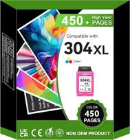 304XL spalvotos kasetės HP 304, 304XL spalvotos kasetės, suderinamos su HP Envy 5020 5030 5032, skirtos HP DeskJet 2620 2622 2630 3750 3720 3730 3760 3762 (1 spalva)