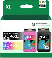 304XL suderinama su HP 304 XL kasetėmis, skirtomis HP Envy 5030 5032 5010 5050 DeskJet 3750 2630 3760 3762 2600 2620 2622 (1 juoda, 1 spalvota)