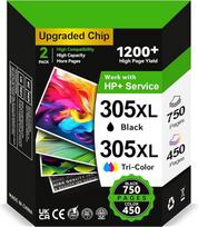 305 XL spausdintuvo kasetės, suderinamos su originaliomis HP 305 spausdintuvo kasetėmis, 305 XL juoda / spalvota | 750/450+ puslapių, skirtos HP DeskJet 2820e kasetėms 2800e 2810e 2700 2710e Plus 4100 4120 Envy 6000 6020e