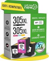 305XL spausdintuvo kasetės - suderinamos su HP 305 spausdintuvo kasetėmis XL / HP 305 XL juodos ir spalvotos spalvos - didelio našumo išmaniojo lusto pakaitalas "DeskJet 2720e", "Envy 6020e" - 3 vnt.