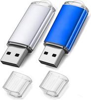32GB didelės spartos USB 2.0 atminties kortelė 32GB su LED ekranu, skirta kompiuteriui / nešiojamajam kompiuteriui / automobiliniam radijui / televizoriui (sidabrinė, mėlyna)