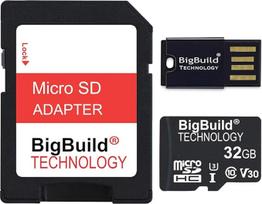 32GB itin greita 100MB/s MicroSD atminties kortelė, skirta "Nokia 3", 3.1, 3.1 Plus, 3.2, 3310 Mobile, 10 klasės U3 V30