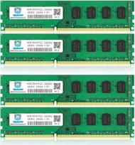 32GB DDR3 RAM: 32GB (4x8GB) PC3-12800U DDR3-1600 UDIMM 2Rx8 DIMM RAM DDR3 8GB 1600MHz SDRAM 240 kontaktų 1.5V CL11 Non-ECC atminties rinkinys staliniam kompiuteriui iš motoeagle