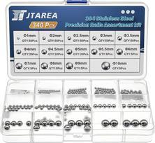 340 dalių 304 nerūdijančio plieno rutulinių guolių rinkinys 14 Vertybės 1-10 mm nerūdijančio plieno rutuliukai Metaliniai rutuliukai Rutuliniai guoliai Rutulinių guolių rinkinys