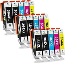 364XL daugiapakopės spausdintuvo kasetės, suderinamos su HP 364 XL kasetėmis 3070A 3520 3524 3522 Officejet 4620 4622 4610 5510 6510 5510 5515 5520 5524 7510 7520 (15 vnt.) )