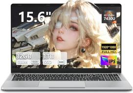 39,6 cm nešiojamasis kompiuteris Ryzen 5 7430U Prozessor 16GB RAM 512GB SSD Win11 Nešiojamasis kompiuteris (32GB RAM + 1 TB SSD)
