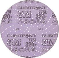 3M Cubitron II Hookit plėvelės diskas 775L 150 mm 320+ su keliomis skylutėmis, 50 vnt.