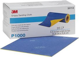 3M Flexible Grip Schleifstreifen, 139 mm x 114 mm, perforuota ant ritinėlio su 20 juostų, P1000, 35113