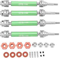 4 dalys RC-Stahl vorne und hinten CVD-Antriebswellen Ersatz-RC-Upgrade-Teile für SLASH 1/10 RC-Auto (Grün)