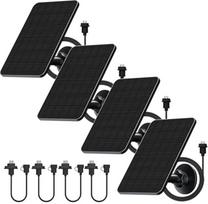 4 Stück Solarpanel-Kamera-Solarzellen, 4 W, IP65, wasserdicht, 3,1 m Kabel für Blink-Außen, 2K+/4 für XT3 für XT2-Kameras