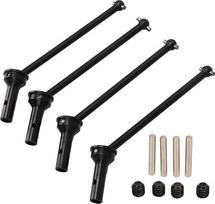 4 vnt. RC CVD antriebswellen, profesionalūs metaliniai RC automobilių antriebswellen, skirti 1/7 1/8 RC automobiliams (Schwarz)