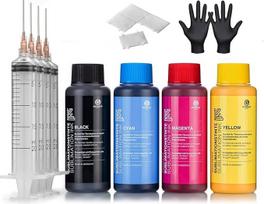 4 x 100 ml sublimacinis rašalas, skirtas tekstilės spaudai, transferiniam spausdinimui, sublimacinis rašalas, suderinamas su "Epson", "Brother", "Roland", "Mimaki", "Mutoh", CMYK