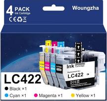 4 x LC422XL suderinamos rašalo kasetės, skirtos Brother LC422 LC422 XL Brother MFC-J5340DW J5345DW J5740DW J6540DW J6940DW spausdintuvui