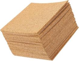 40 Selbstklebende Quadratische Korkmatten aus Kork mit Kleberückseite 4 X 4 Zoll Möbel und Tischschutz Beige Korkunterlagen für Möbel und Keramik