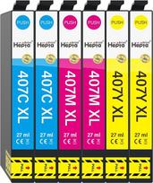 407 XL spausdintuvo kasetės, suderinamos su Epson 407XL rašalo kasetėmis, skirtomis Epson Workforce Pro WF-4745 WF 4745DTWF 2X Cyan 2X Magenta 2X Yellow