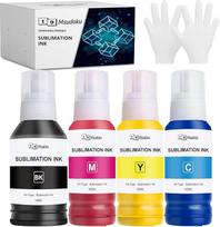 440ML sublimacinis rašalas Epson EcoTank 104 102 ET-2870 ET-4810 ET-4800 ET-2815 ET-2810 ET-2820 ET-2830 ET-2850 ET-2856 EcoTank spausdintuvui, skirtam marškinėliams su šiluminiu pernešimu, keramikiniam puodeliui 4 pakuotės: