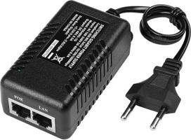 48V Gigabit PoE injektorius, PoE 48V/0,5A išėjimas su ES kabeliu, IEEE 802.3af/at pasyvusis PoE+ 10/100/1000Mbps, atstumas iki 100 m, "Plug and Play" PoE adapteris (POE4805-G)
