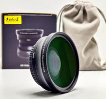 49 mm 0,75 x HD-Weitwinkel-Konvertierungsobjektiv (W/Makro-Port), für Canon EOS M6 M50 Mark II M100 M200,, suderinamas su EF-M 15-45 mm, R50 R100 Zubehör, suderinamas su RF-S 18-45 mm Kit-Objektiv