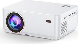 4K projektorius su "Android TV", Sewens 800 ANSI "Wi-Fi" "Bluetooth" projektorius, automatinis fokusavimas ir posūkio kampas, 1080P 4K palaikomas lauko filmų projektorius su "Netflix YouTube" 9000+ programėlių
