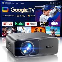 4K projektorius su "Google TV" ir "Netflix/Disney+", "Dolby Audio", 1000 ANSI Išmanusis projektorius 4K automatinis fokusavimas Keystone korekcija, HDR10, valdymas balsu, "WiFi Bluetooth" Full HD 1080P namų kino / lauko projektorius HDMI ARC
