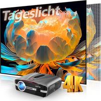 4K spinduolis Ultra HD 2300 ANSI Tageslicht Projektor Heimkino HDR10 WiFi6 Bluetooth NFC Smart Android spinduoliai Autofokus/Trapezkorrektur HDMI ARC USB WLAN Streaming Apps Kino Gaming Film Indoor