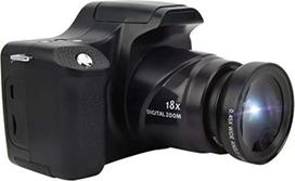 4K vaizdo kamera, Full HD 1080P skaitmeninis fotoaparatas, 24 MP, 18x priartinimas, 3 colių LCD ekranas, nešiojamasis SLR vaizdo registratorius vaikams ir suaugusiesiems (fotoaparatas + objektyvas)