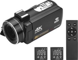 4K veiksmo kamera WiFi vaizdo kamera DV įrašymo įrenginys 56MP 3,0 colių IPS jutiklinis ekranas Veido aptikimo palaikymas IR naktinis matymas nuo drebėjimo su 2 baterijomis + nuotolinio valdymo pultas + krepšys