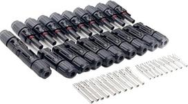 5 10 10 20 50 80 80 100 Paar Solar-PV-Steckverbinder männlich und weiblich, 1000 V Gleichstrom, 30 A, Solarmodul-Abzweigverbinder für PV-Kabel, 2,5/4/6 mm² (30 Paar)