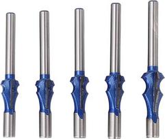 5 dalių šablonų rinkinys "Flush Trim Router Bit Set", "Up-Cut Bit Set" rinkinys "Flush Trim Trim Router", medžio apdirbimo šlifavimo įrankis, 1/4 colio kotas, skirtas