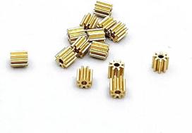 5 vnt. / partija 0,3 modulis 11T 1,98 mm skylės dantys Metalinė vario pavara Spindlio krumpliaratinė pavara tinka 1 mm 1,5 mm 2 mm velenui