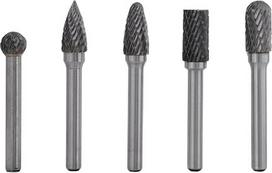 5 vnt. 6 mm koto volframo plieno rotacinio pjūklo pjovimo antgaliai Dvigubas dryžuotas šlifavimo grąžtų rinkinys 10 mm galvutei, skirtas šlifavimo grąžtui, metalo drožybai, poliravimui, graviravimui, gręžimui