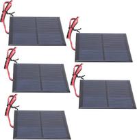 5 vnt. saulės kolektorių maitinimo plokštė -Modul 30 cm Rot und Schwarzdraht - Hohe Effizienz DC5,5 V 160 MA Solarzellen für Solarenergieforschung, Lichter und Mobile Ladegeräte
