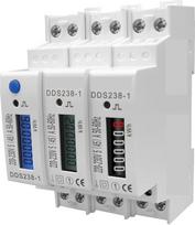 5(45) A 45A 220V 230V 50Hz 60Hz LCD ekranas Vienfazis DIN bėgis KWH Watt Hour DIN bėgis Mėlynas apšvietimas matuoklis CZAOINCU (su apšvietimu)