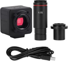 5,0 MP skaitmeninis fotoaparatas USB HD CMOS skaitmeninis elektroninis okuliarinis fotoaparatas su laikiklio adapteriu, skirtas mikroskopui, juodas