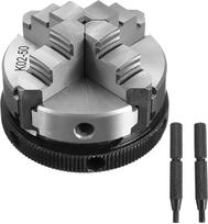 50 mm mini 4 žandikaulių apverčiamasis savaiminio centravimo M14 ritininis tekinimo griebtuvas K02-50 su 2 dalimis