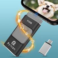 512GB USB atmintinė telefonui, "Ryican 4-in-1 Memory Stick" išorinės atminties plėtinys "iOS", USB 3.0 fotoplokštelė "Android" mobiliajam telefonui / nešiojamajam kompiuteriui / asmeniniam kompiuteriui / planšetiniam kompiuteriui, duomenų kopijavimas vie