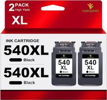 540XL juoda PG-540XL daugiapakė suderinama su "Canon" spausdintuvo kasetėmis 540 XL juoda PG540 juoda PG-540 juoda PG-540, skirta "Canon TS5150" spausdintuvo kasetėms "Pixma TS5151" MG3650 MG3550 MX535 MG3150 MG4250 (2 juodos spalvos)