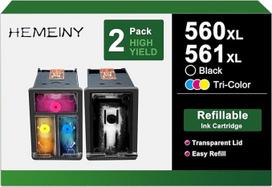 560XL 561XL pildomos rašalo kasetės, suderinamos su "Canon Pixma TS5350 TS5351 TS7450 TS7451 TS5352 TS5353 TS5351a TS7450a" spausdintuvu