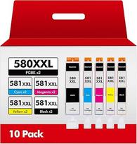 580 581 Multipack XXL suderinama su "Canon" spausdintuvų kasetėmis 580 581 PGBK PGI-580 CLI-581, skirta TR8550 spausdintuvų kasetėms TS6350a TS705 TS6300 TS6250 TS9550 TS6350 TS6251 TS700 TS615 0 TS8350 (pakuotė