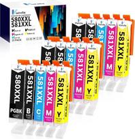 580XXL 581XXL rašalo kasetės, skirtos "Canon 580 581 Multipack XXL", suderinamos su "Canon Pixma TR8550 TS705 TS6350 TS6350a TS705a TS6351 TS6250 TS6150 TS9550 TS6300" (PGBK/C/M/Y/B). KKK, K, K