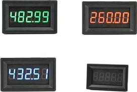 5Bit skaitmeninis ampermetras Hohe Präzision DC ± 1A 3A 3A 5A 10A 50A LED Ampere METER Strom Lade Entladung Amp Tester Shunt (GREEN, 0-999.99mA 1A)