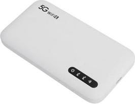 5G WiFi 6 e Hotspot maršrutizatorius su SIM kortelės lizdu, didelės spartos ryšys 6 įrenginiams, 6100 mAh, nešiojamas WiFi Hotspot telefonui, planšetiniam kompiuteriui, patogus keliaujant, numatytasis nustatymas