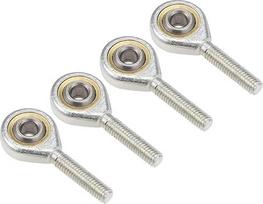 6 mm strypo galo guolis M6 x 1,0 mm strypo galai rutulinės tarpinės vyriškas kairysis sriegis 4 vnt. pakuotė