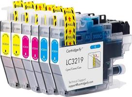 6 pakuotės LC3219XL rašalo kasetės, suderinamos su Brother LC3219XL LC3217, skirtos spausdintuvams MFC-J5330DW MFC-J5730DW MFC-J6930DW MFC-J6530DW MFC-J5335DW MFC-J6935DW MFC-J5930DW