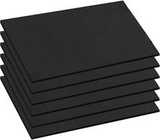 6 Stück EVA-Schaumstoffplatten for Basteln - schallabsorbierende Lärmschwammschaumplatten, 300 x 400 mm, Dicke 2,8 mm/4,5 mm(Black,T4.5mm)