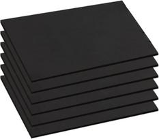 6 Stück Eva-Schaumstoffplatten for Basteln - schallabsorbierender Lärmschwammschaum, 300 x 400 mm, Dicke 2,8 mm/4,5 mm(Black,T4.5mm)