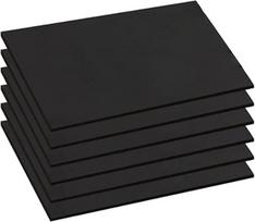 6 Stück PVC-Schaumstoffplatten - schallabsorbierende Lärmschwammschaum-Bastel-EVA-Platten for den handgefertigten Modellbau, 300 x 400 mm(Black,T4.5mm)