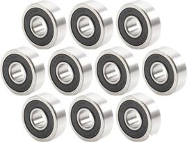 606RS Lager 6 * 17 * 6mm ABEC-5 (10 vnt.) Miniatiūrinis guminukas Versiegelt 606-2RS 6x17x6mm Kugellager 606 2RS